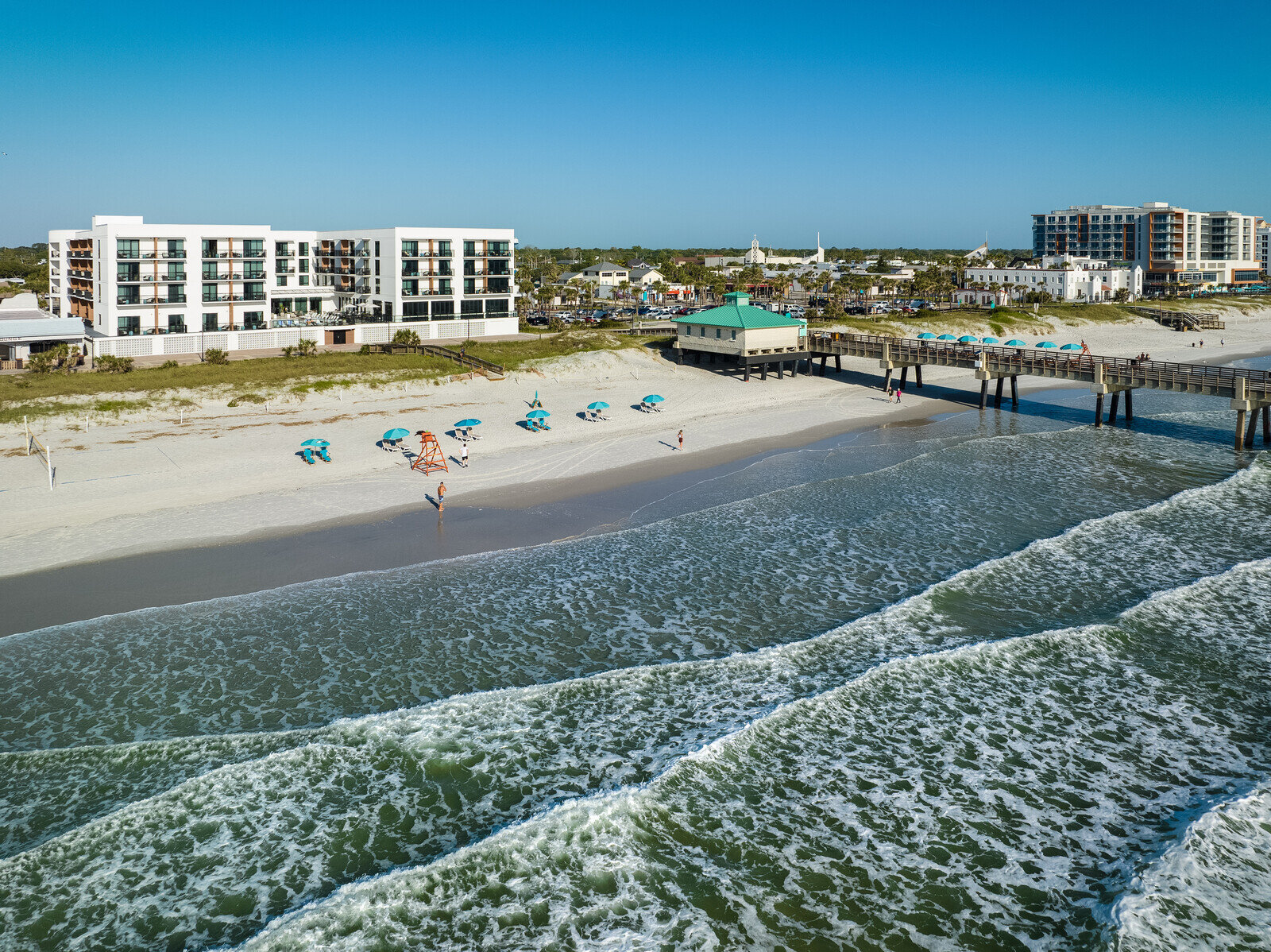 SpringHIll Jacksonville Beach Oceanfront aerial view of beach