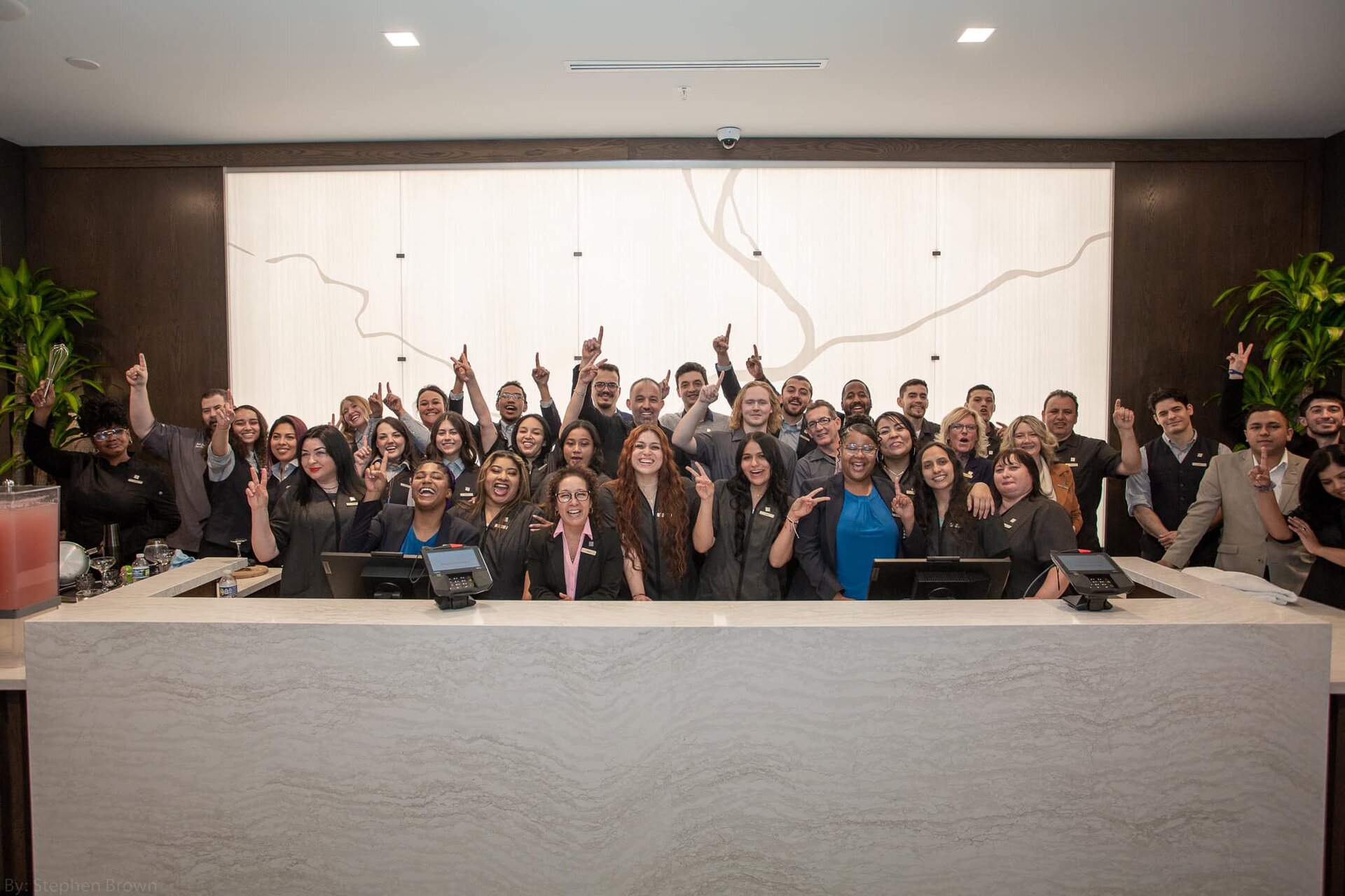 Hotel staff group picture